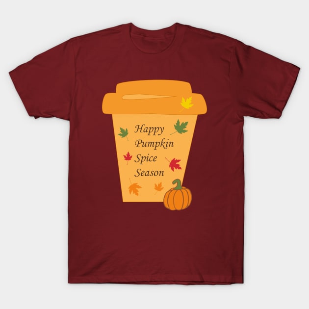 Happy Pumpkin Spice Season T-Shirt by Anke Wonder 